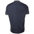 Mens Dark Carbon Flat Knit Collar S/s Shirt 60730 by Fred Perry from Hurleys