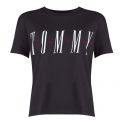 Womens Tommy Black Layer Graphic S/s T Shirt 34736 by Tommy Jeans from Hurleys