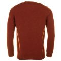Mens Burnt Redwood Lambswool Knitted Jumper 64902 by Lyle and Scott from Hurleys