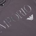 Mens Anthracite Megalogo Slim S/s T Shirt 19993 by Emporio Armani Bodywear from Hurleys