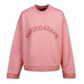 Womens Pink Embroidered Logo Sweat Top 47980 by Emporio Armani from Hurleys