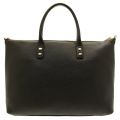 Womens Black Grainy Leather Medium Frances Tote Bag 72729 by Lulu Guinness from Hurleys