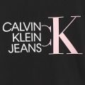 Girls Black Hybrid Logo Slim Fit S/s T Shirt 86876 by Calvin Klein from Hurleys