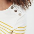 Womens Cream Yellow Seacombe Stripe L/s T Shirt 102995 by Joules from Hurleys