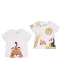 Baby White Animal 2 Pack S/s T Shirt 40056 by Mayoral from Hurleys