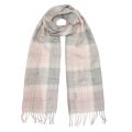 Womens Pink/Grey Tartan Lambswool Scarf 47517 by Barbour from Hurleys