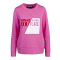 Womens Light Pink Logo Box Cew Sweat Top 55215 by Versace Jeans Couture from Hurleys
