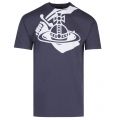 Anglomania Mens Anthracite Boxy Arm & Cutlass Logo S/s T Shirt 36384 by Vivienne Westwood from Hurleys