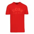 Athleisure Mens Bright Red Tee 1 Curved Logo S/s T Shirt 57030 by BOSS from Hurleys