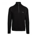 Athleisure Mens Black Zavico Half Zip Knitted Top 93871 by BOSS from Hurleys