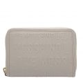 Womens Ivory Embossed Logo Small Zip Around Purse 95826 by Love Moschino from Hurleys