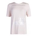 Womens Pink Logo Box Metallic S/s T Shirt 26939 by Love Moschino from Hurleys