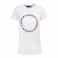 Womens White Circle Logo Fitted S/s T Shirt 74550 by Love Moschino from Hurleys