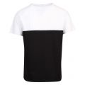 Mens Black/White Colourblock S/s T Shirt 51755 by BOSS from Hurleys