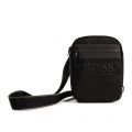 Boys Black Branded Canvas Crossbody Bag 91834 by BOSS from Hurleys