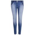 Womens Blue Crinkle Mid Rise Skinny Jeans 26102 by Freddy from Hurleys