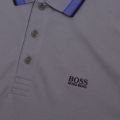Athleisure Mens Blue Grey Paddy Regular Fit S/s Polo Shirt 80804 by BOSS from Hurleys