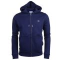 Mens Navy Hooded Zip Through Sweat Top 16165 by Lacoste from Hurleys