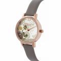 Womens London Grey & Rose Gold The Wishing Watch 33884 by Olivia Burton from Hurleys