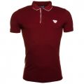 Mens Red Slim Fit S/s Polo Shirt