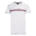 Mens White Corp Split Logo S/s T Shirt 52823 by Tommy Hilfiger from Hurleys