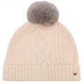 Womens Nude Pink Kyliee Cable Knit Bobble Hat 18630 by Ted Baker from Hurleys