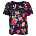Womens Black Multi Bella Crepe Light Top 70705 by French Connection from Hurleys