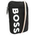 Mens Black Catch_Phone Pouch Crossbody Bag 106722 by BOSS from Hurleys