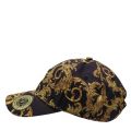 Mens Black/Gold Baroque Print Cap 84753 by Versace Jeans Couture from Hurleys