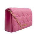Womens Pink Heart Quilted Crossbody Bag 86336 by Love Moschino from Hurleys