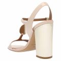 Womens Nude/Gold Patent Block Heel Sandals 37224 by Emporio Armani from Hurleys