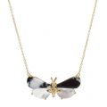 Womens Black/White/Mother Of Pearl/Gold Butterfly Large Necklace 36194 by Vivienne Westwood from Hurleys