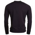 Mens Black Embossed Crew Sweat Top 11066 by Armani Jeans from Hurleys