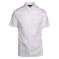 Mens Bright White Stretch Poplin S/s Shirt 39166 by Tommy Hilfiger from Hurleys