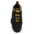 Mens Black/Gold Baroque Trim Bubble Trainers 83673 by Versace Jeans Couture from Hurleys