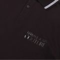 Mens Black Branded Tipped Collar L/s Polo Shirt 51280 by Versace Jeans Couture from Hurleys