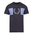 Mens Graphite Printed Laurel Wreath S/s T Shirt 42955 by Fred Perry from Hurleys