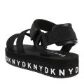 Girls Black Branded Flatform Sandals (30-37) 55864 by DKNY from Hurleys
