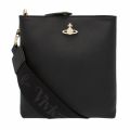 Mens Black/Gold Orb Square Crossbody Bag 73969 by Vivienne Westwood from Hurleys