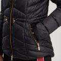 Womens Black Ace Hooded Quilted Jacket 51325 by Barbour International from Hurleys