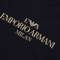 Mens Black/Gold Metallic Logo S/s T Shirt 45733 by Emporio Armani from Hurleys