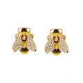 Womens Crystal And Gold Bumble Earrings 24735 by Vivienne Westwood from Hurleys