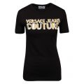 Womens Black Metallic Foil Logo S/s T Shirt 55203 by Versace Jeans Couture from Hurleys