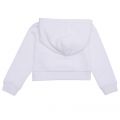 Girls Bright White Monogram Off Placed Hoodie 104805 by Calvin Klein from Hurleys