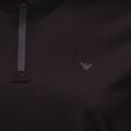 Mens Black Mercerized Zip S/s Polo Shirt 85052 by Emporio Armani from Hurleys