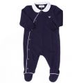 Baby Navy Collar Babygrow 62556 by Armani Junior from Hurleys