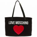 Womens Black Canvas Shopper Bag 17968 by Love Moschino from Hurleys