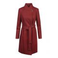 Womens Brown Ellgenc Long Wool Wrap Coat 53940 by Ted Baker from Hurleys