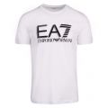 Mens White Visibility Logo S/s T Shirt 57450 by EA7 from Hurleys