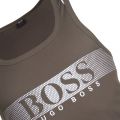 Mens Dark Green Big Logo Vest Top 10011 by BOSS from Hurleys
